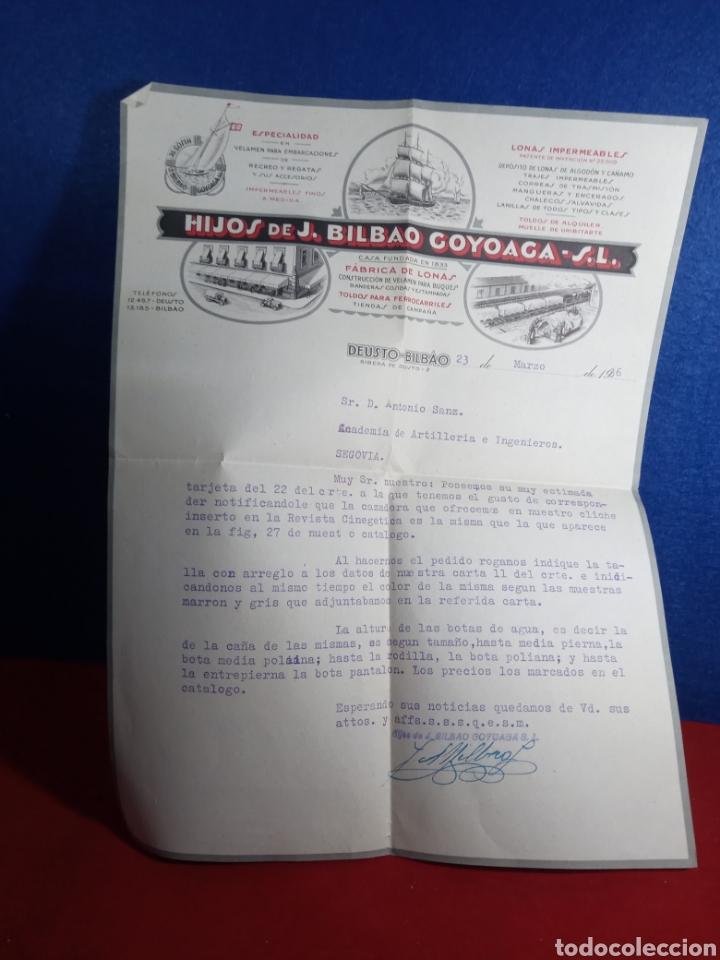 Coleccionismo de carteles: Bilbao. Carta. - Foto 2
