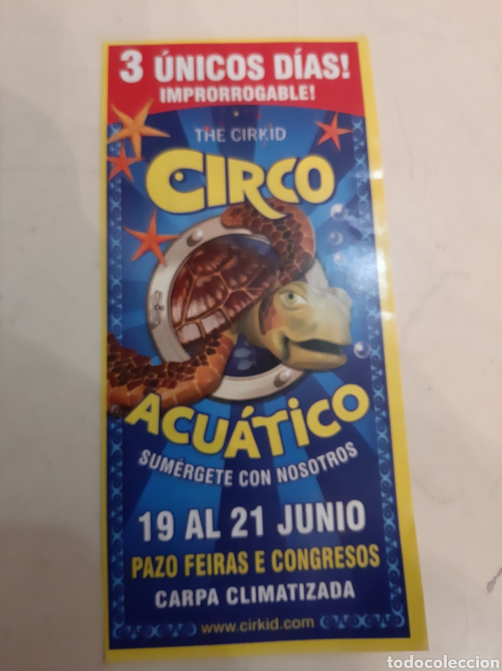 Coleccionismo de carteles: Entrada Circo Acuatico Lugo - Foto 2