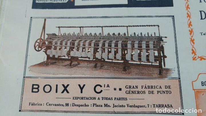 Collezionismo di affissi: BOIX Y C&ordf; GRAN FABRICA DE GENEROS DE PUNTO TARRASA TERRASSA BARCELONA HOJA A&Ntilde;O 1920