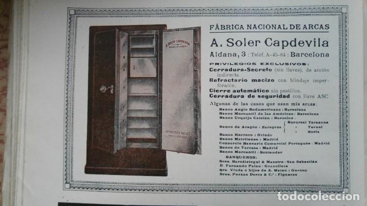 Sammeln von Plakaten: FABRICA NACIONAL DE ARCAS A.SOLER CAPDEVILA BARCELONA REFRACTARIO MACIZO HOJA A&Ntilde;O 1920