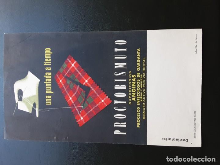 Coleccionismo de carteles: PROCTOBISMUTO,  SUPOSITORIOS  ANGINAS - Foto 1