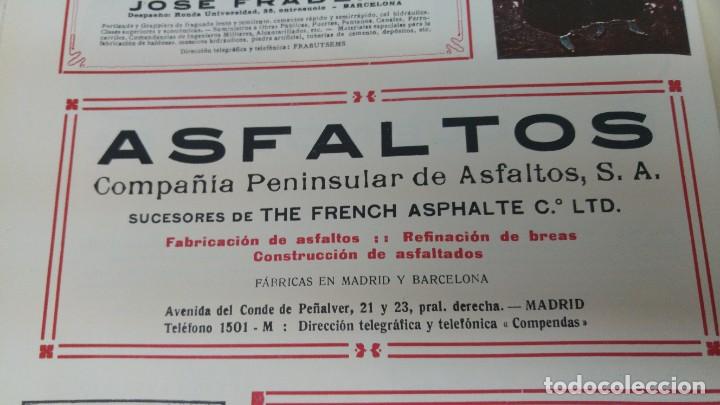 Sammeln von Plakaten: COMPA&Ntilde;IA PENINSULAR DE ASFALTOS S.A.MADRID BARCELONA FABRICACION BREAS ASFALTOS HOJA A&Ntilde;O 1920