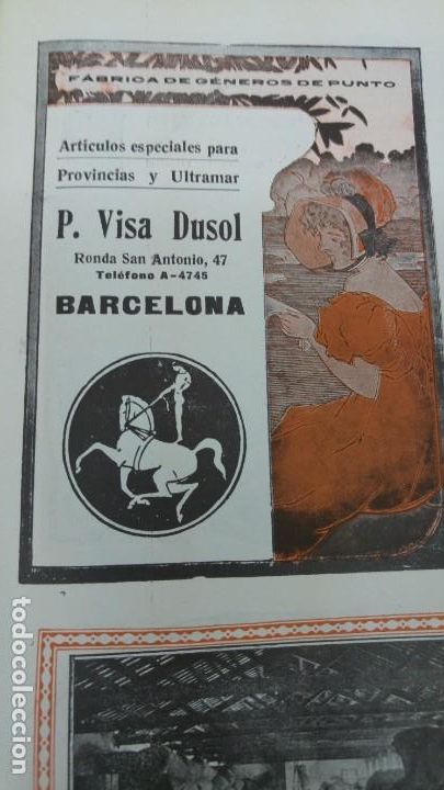 Collezionismo di affissi: FABRICA DE GENEROS DE PUNTO P.VISA DUSOL BARCELONA HOJA PUBLICIDAD A&Ntilde;O 1920