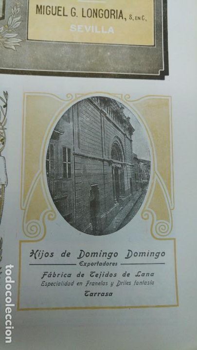 Collectionnisme d'affiches: FABRICA DE TEJIDOS DE LANA HIJOS DE DOMINGO DOMINGO FRANELAS / DRILES TARRASA TERRASSA HOJA A&Ntilde;O 1920