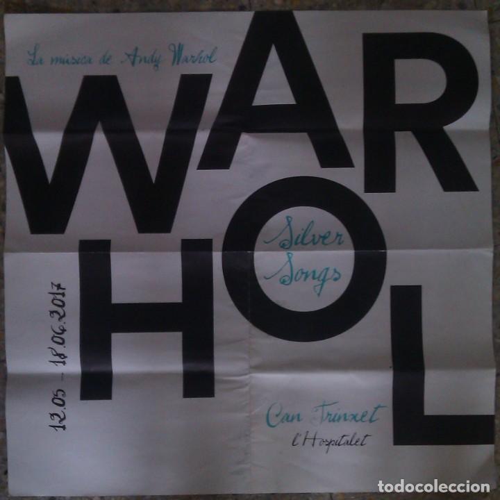 Coleccionismo de carteles: Silver songs La musica de Andy Warhol Cartel Folleto Expo Can Trinxet pop Art