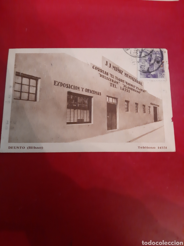 Collectionnisme d'affiches: Bilbao 1941 Mu&ntilde;oz Mendiz&aacute;bal f&aacute;brica Deusto CorreasTigre Barniz Cima