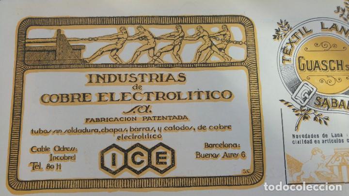 Sammeln von Plakaten: INDUSTRIAS DE COBRE ELECTROLITICO S.A -ICE- TUBOS SOLDADURA CHAPA BARRA BARCELONA HOJA A&Ntilde;O 1920
