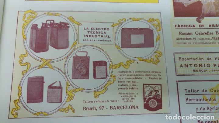 Collezionismo di affissi: LA ELECTRO TECNICA INDUSTRIAL FABRICA BATERIAS ACUMULADORES ELECTRICOS BARCELONA HOJA A&Ntilde;O 1920