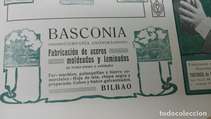 Poster collecting: FABRICACI&Oacute;N DE ACEROS MOLDEADOS Y LAMINADOS BILBAO HIERRO CHAPA LATA -BASCONIA-HOJA A&Ntilde;O 1907