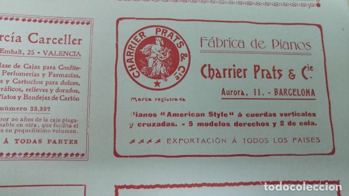 Sammeln von Plakaten: FABRICA DE PIANOS CHARRIER BARCELONA PIANOS AMERICAN STYLE HOJA A&Ntilde;O 1904
