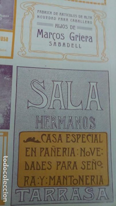 Collectionnisme d'affiches: CASA ESPECIAL EN PA&Ntilde;ERIA NOVEDADES SE&Ntilde;ORA Y MANTONERIA SALA HERMANOS TARRASA HOJA A&Ntilde;O 1905