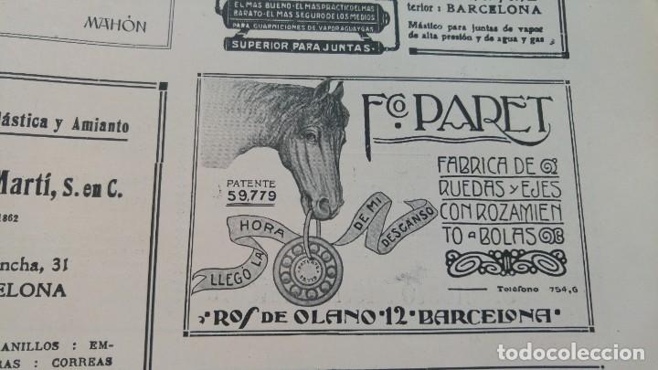 Collezionismo di affissi: FABRICA DE RUEDAS Y EJES CON ROZAMIENTO FRANCISCO PARET BARCELONA HOJA PUBLICIDAD 1920