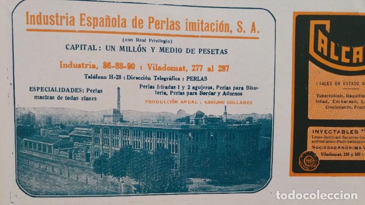 Colecionismo de cartazes: INDUSTRIA ESPA&Ntilde;OLA DE PERLAS DE IMITACION S.A. ESPECIALIDAD PERLAS MACIZAS BARCELONA HOJA A&Ntilde;O 1920