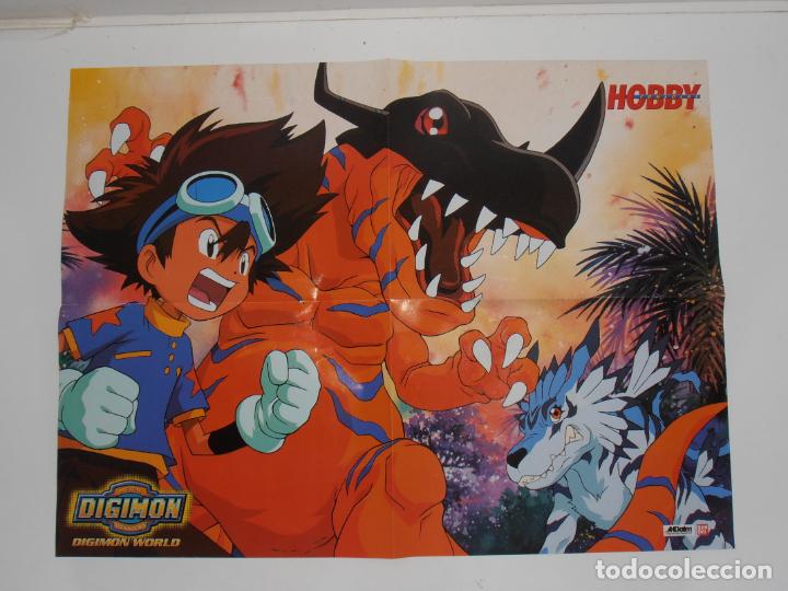 Coleccionismo de carteles: CARTEL DIGIMON WORD, HOBBY CONSOLAS, 58X43 CM