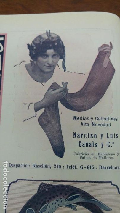 Collectionnisme d'affiches: FABRICA DE MEDIAS Y CALCETINES NARCISO Y LUIS CANALS Y C&ordf; PALMA MALLORCA BARCELONA HOJA A&Ntilde;O 1920