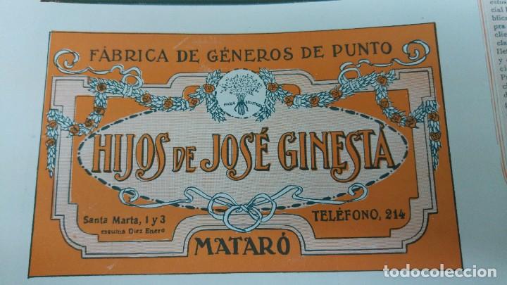 Collezionismo di affissi: FABRICAS DE GENEROS DE PUNTO HIJOS DE JOSE GINESTA MATARO HOJA PUBLICIDAD A&Ntilde;O 1920