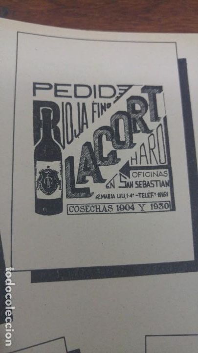 Coleccionismo de carteles: RIOJA FINO -LACORT- HARO COSECHAS 1904 Y 1930 HOJA REVISTA A&Ntilde;O 1938
