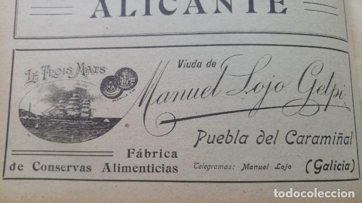 Sammeln von Plakaten: FABRICA DE CONSERVAS ALIMENTICIAS MANUEL LOJO GELPI PUEBLA DEL CARAMI&Ntilde;AL -LE TROIS MATS- HOJA 1921