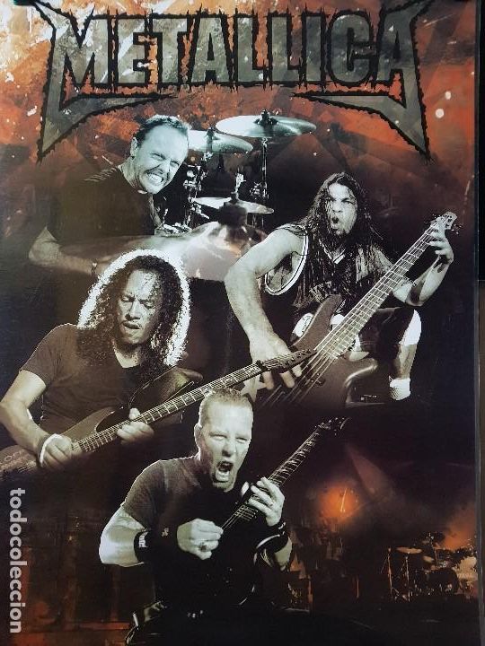 Coleccionismo de carteles: L&Aacute;MINA PLASTIFICADA (PLASTIFIED SHEET) METALLICA 43CMX61CM