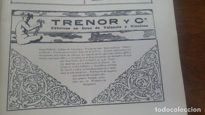 Collectionnisme d'affiches: TRENOR Y C&ordf; FABRICAS EN GRAO DE VALENCIA Y VINALESA GUANO SUPERFOSFATOS ABONOS HOJA A&Ntilde;O 1920