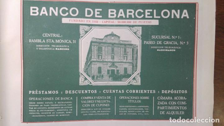 Collectionnisme d'affiches: BANCO DE BARCELONA PRESTAMOS DESCUENTOS DEPOSITOS CUENTAS CAMARA ACORAZADA HOJA A&Ntilde;O 1920