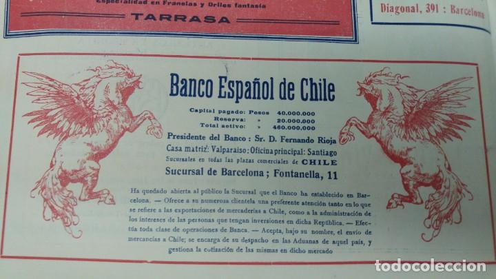 Coleccionismo de carteles: BANCO ESPA&Ntilde;OL DE CHILE PRESIDENTE DEL BANCO SR :- FERNANDO RIOJA- HOJA A&Ntilde;O 1920