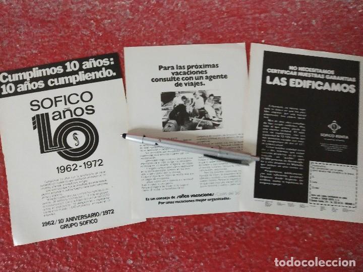 Coleccionismo de carteles: GRUPO SOFICO INVERSIONES RENTA VACACIONES. 4 ANUNCIOS.