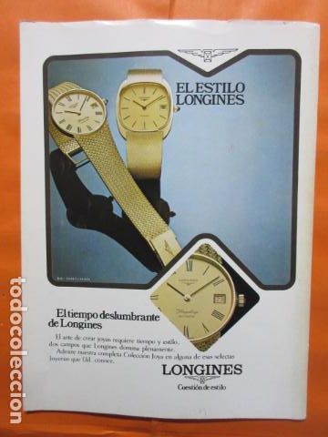 Coleccionismo de carteles: PUBLICIDAD 1979 - COLECCION RELOJ RELOJES - LONGINES