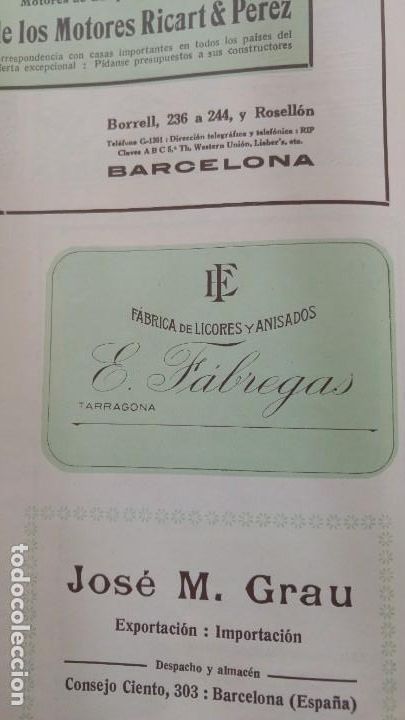 Sammeln von Plakaten: FABRICA DE LICORES Y ANISADOS -E.FABREGASS- TARRAGONA HOJA REVISTA A&Ntilde;O 1920