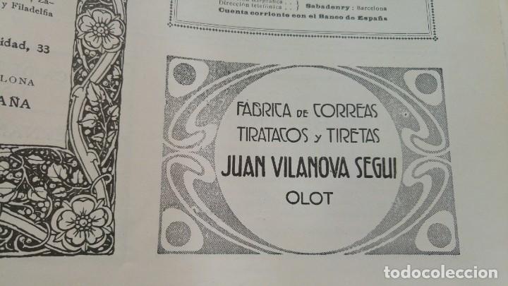 Collectionnisme d'affiches: FABRICA DE CORREAS,TIRATACOS Y TIRETAS -JUAN VILANOVA SEGUI - OLOT GIRONA HOJA A&Ntilde;O 1920
