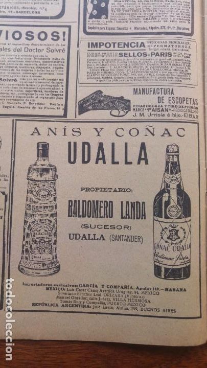 Collezionismo di affissi: ANIS Y CO&Ntilde;AC UDALLA PROPIETARIO BALDOMERO LANDA (SUCESOR) UDALLA SANTANDER HOJA REVISTA A&Ntilde;O 1922