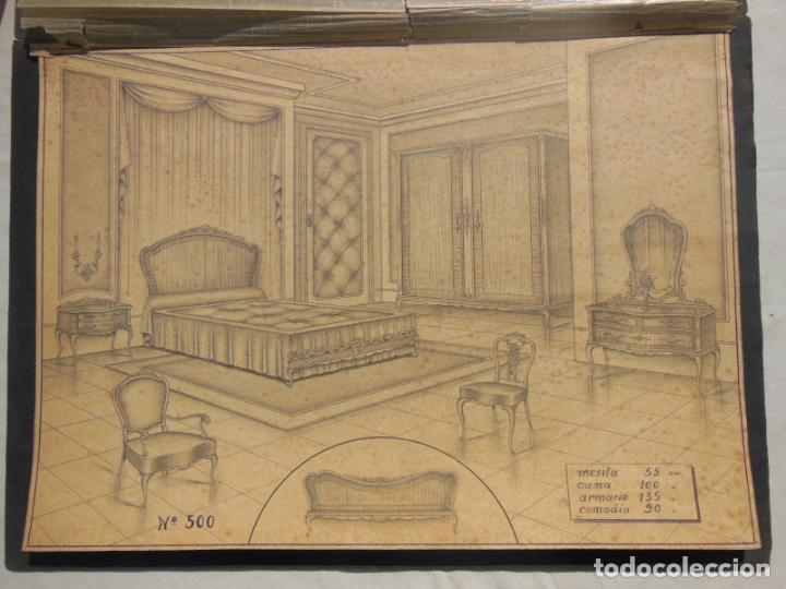 Colecionismo de cartazes: MUEBLES HABITACI&Oacute;N MATRIMONIO. N&ordm; 500.  Muebles Lloret, Valencia.