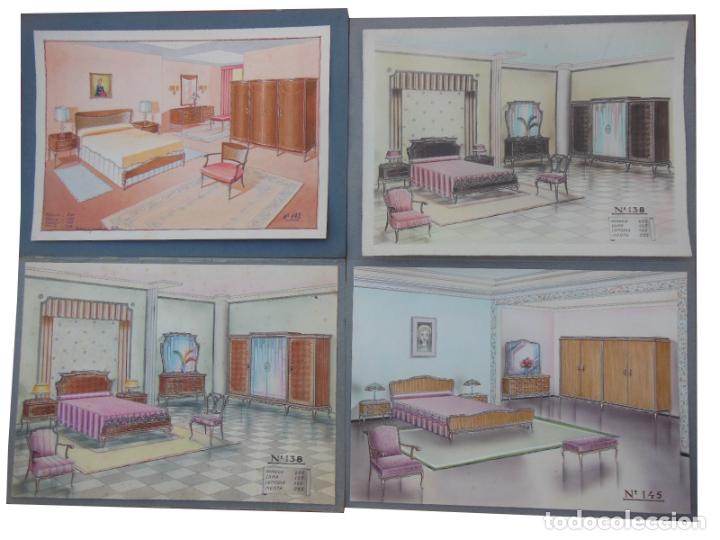 Colecionismo de cartazes: HABITACI&Oacute;N MATRIMONIO, N&ordm; 142, 138, 145, 138. Muebles Lloret, Valencia.
