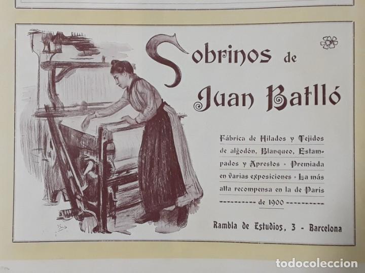 Poster collecting: FABRICA DE HILADOS TEJIDOS ALGODON  ESTAMPADOS  -JUAN BATLLO -BARCELONA HOJA REVISTA A&Ntilde;O 1902