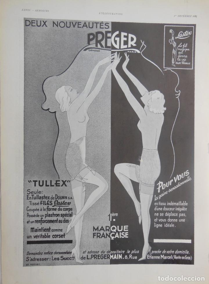 Coleccionismo de carteles: Antigua Hoja Publicidad : PREGER. 1934