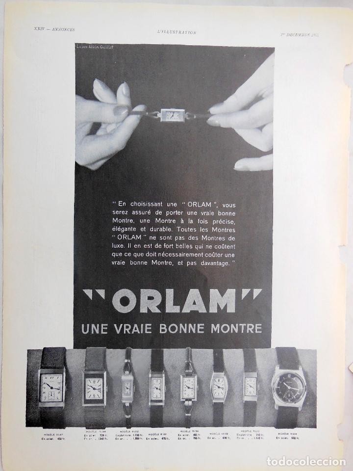 Coleccionismo de carteles: Antigua Hoja Publicidad : ORLAM. 1934