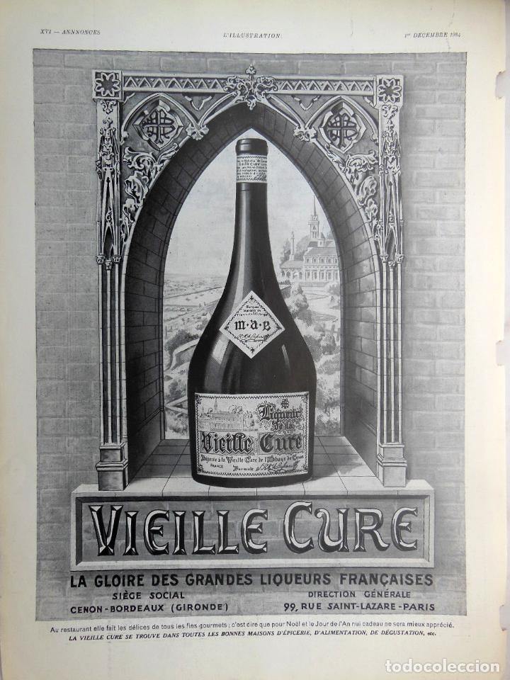 Coleccionismo de carteles: Antigua Hoja Publicidad : LIQUEUR DE LA VIEILLE CURE. 1934