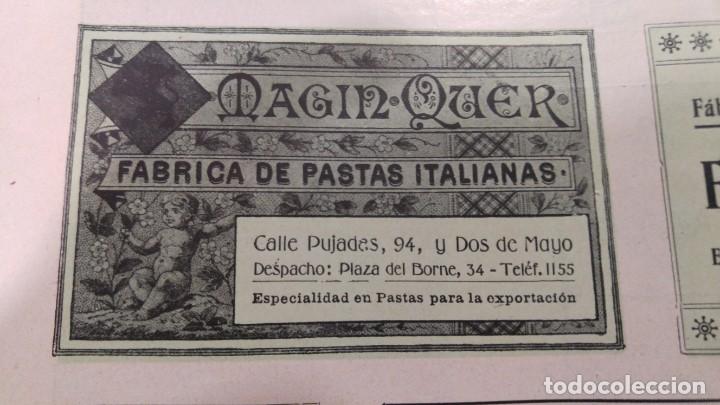 Collezionismo di affissi: MAGIN QUER FABRICA DE PASTAS ITALIANAS BARCELONA HOJA REVISTA A&Ntilde;O 1903