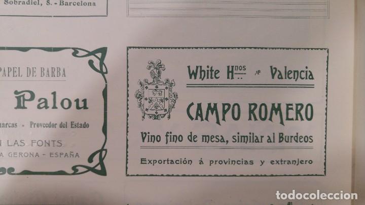 Collezionismo di affissi: VINO FINO DE MESA SIMILAR AL BURDEOS WHITE HERMANOS VALENCIA CAMPO ROMERO HOJA REVISTA A&Ntilde;O 1903