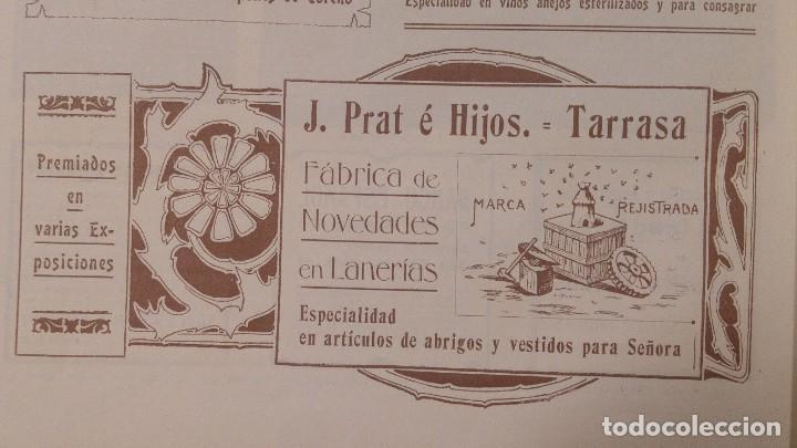 Collezionismo di affissi: FABRICA DE NOVEDADES EN LANERIAS - J.PRAT E HIJOS - TARRASA BARCELONA ABRIGOS VESTIDOS HOJA A&Ntilde;O 1903