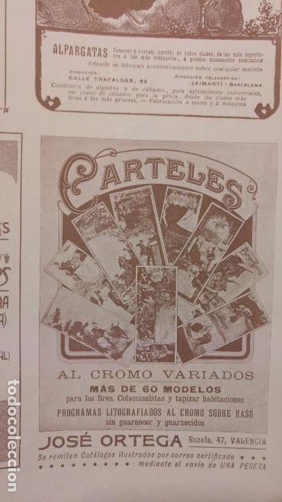 Collezionismo di affissi: CARTELES AL CROMO VARIADOS -JOSE ORTEGA - VALENCIA PROGRAMAS LITOGRAFIADOS A&Ntilde;O 1903