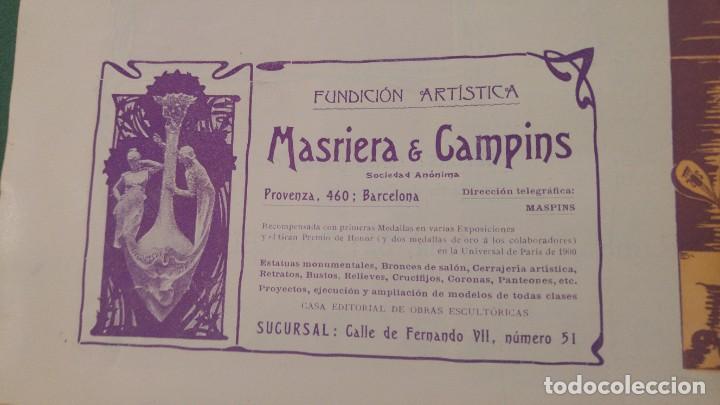 Collezionismo di affissi: FUNDICION ARTISTICA -MASRIERA & CAMPINS- BARCELONA HOJA PUBLICIDAD A&Ntilde;O 1903