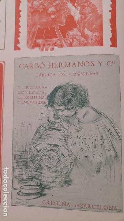 Collezionismo di affissi: FABRICA DE CONSERVAS - CARBO HERMANOS Y C&ordf; -ACEITUNAS Y ENCURTIDOS BARCELONA HOJA A&Ntilde;O 1903