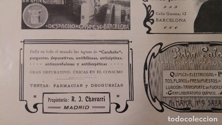 Coleccionismo de carteles: AGUAS DE CARABA&Ntilde;A GRAN DEPURATIVO PROPIETARIO R.J.CHAVARRI MADRID HOJA REVISTA PUBLICIDAD A&Ntilde;O 1902