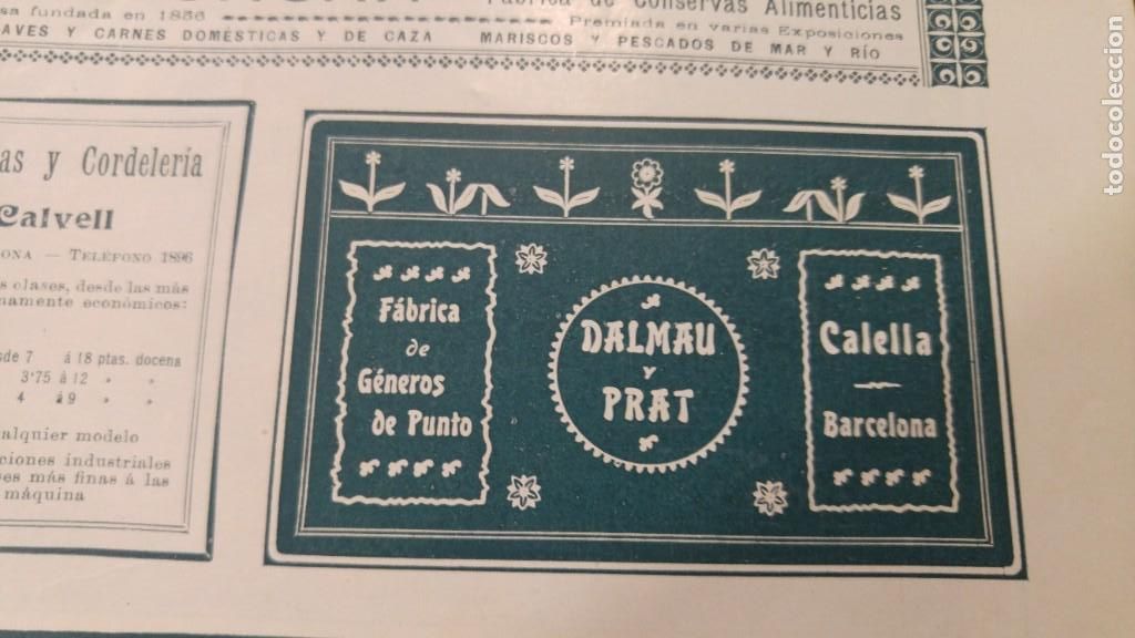 Coleccionismo de carteles: FABRICA GENEROS DE PUNTO - DALMAU Y PRAT - CALELLA BARCELONA HOJA REVISTA PUBLICIDAD A&Ntilde;O 1902