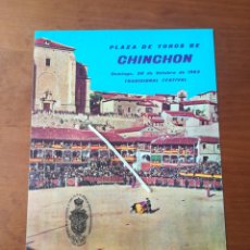 Coleccionismo de carteles: PLAZA DE TOROS DE CHINCHON MADRID 1963 ANÍS CASTILLO DE CHINCHON