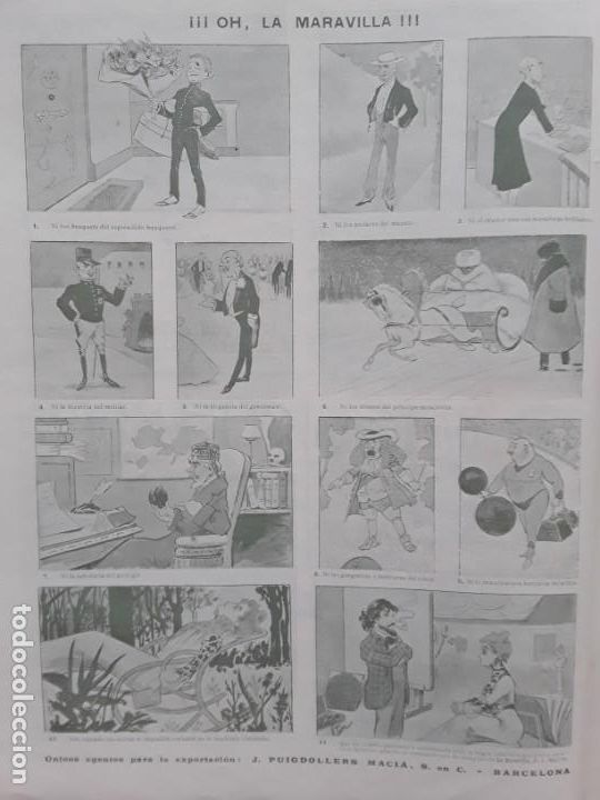 Colecionismo de cartazes: AGUAS DE LA MARAVILLA TINTURA PARA EL CABELLO DE J.MARTRA HOJA REVISTA A&Ntilde;O 1903