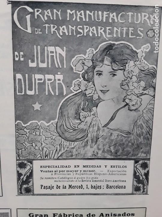 Colecionismo de cartazes: GRAN MANUFACTURA DE TRANSPARENTES JUAN DUPRA BARCELONA  HOJA REVISTA A&Ntilde;O 1903