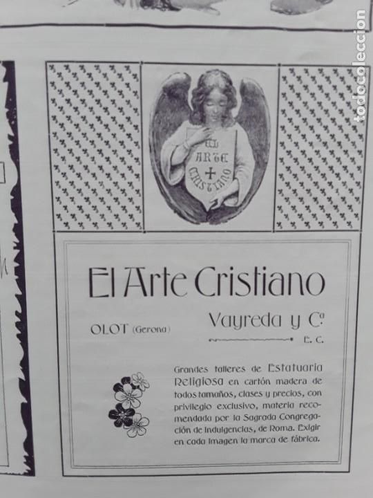 Colecionismo de cartazes: TALLERES ESTATUARIA RELIGOSA EL ARTE CRSITIANO VAYREDA Y C&ordf; OLOT GIRONA HOJA REVISTA A&Ntilde;O 1903