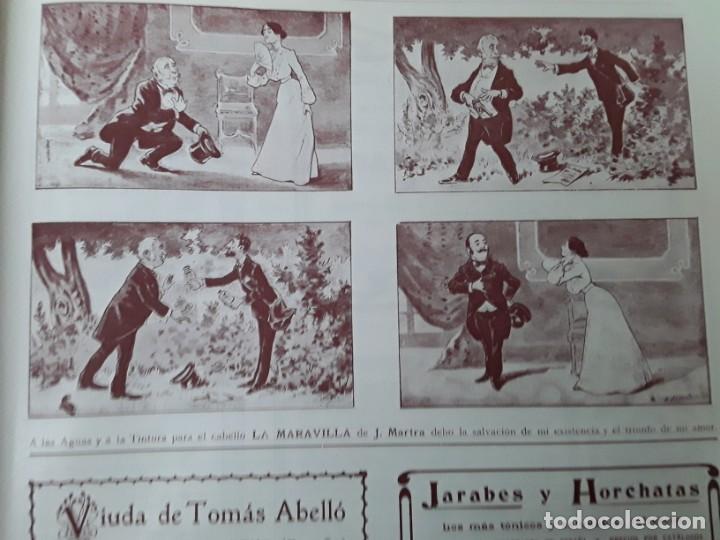 Sammeln von Plakaten: AGUAS Y TINTURA PARA EL CABELLO LA MARAVILLA DE J.MARTRA HOJA REVISTA A&Ntilde;O 1902